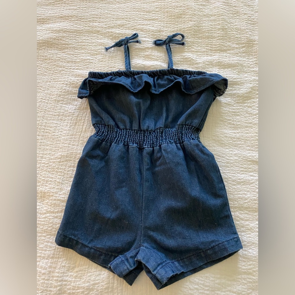 Mud Pie Toddler Denim Romper 2T